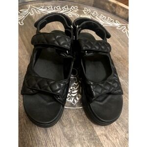 Women's Quilted Strappy Leather Sandals